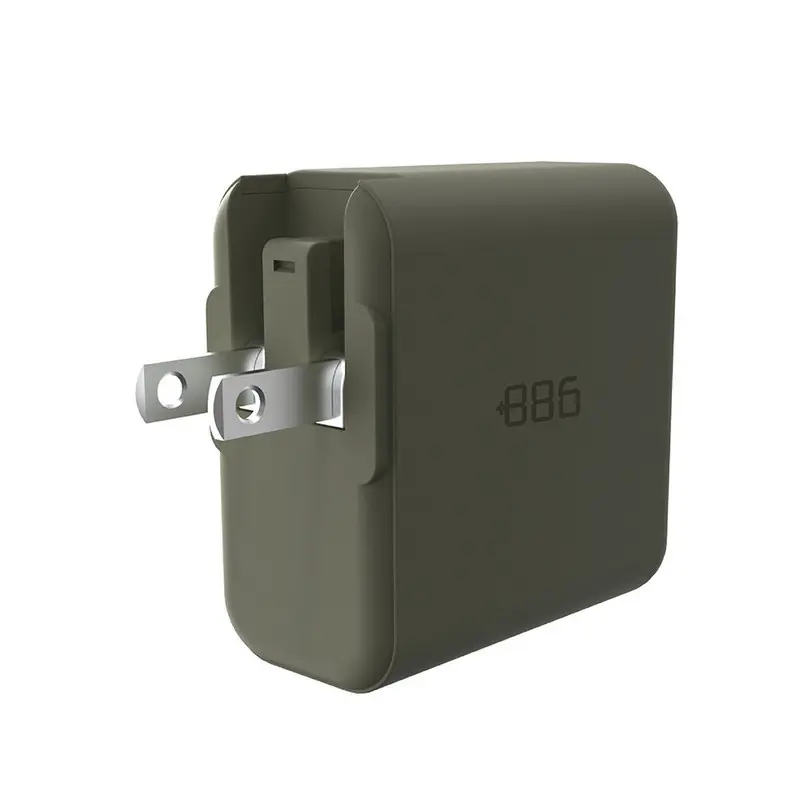 +886 極Hai GaN氮化鎵 65W PD 3孔快充充電器(軍綠)  MPC1316AG