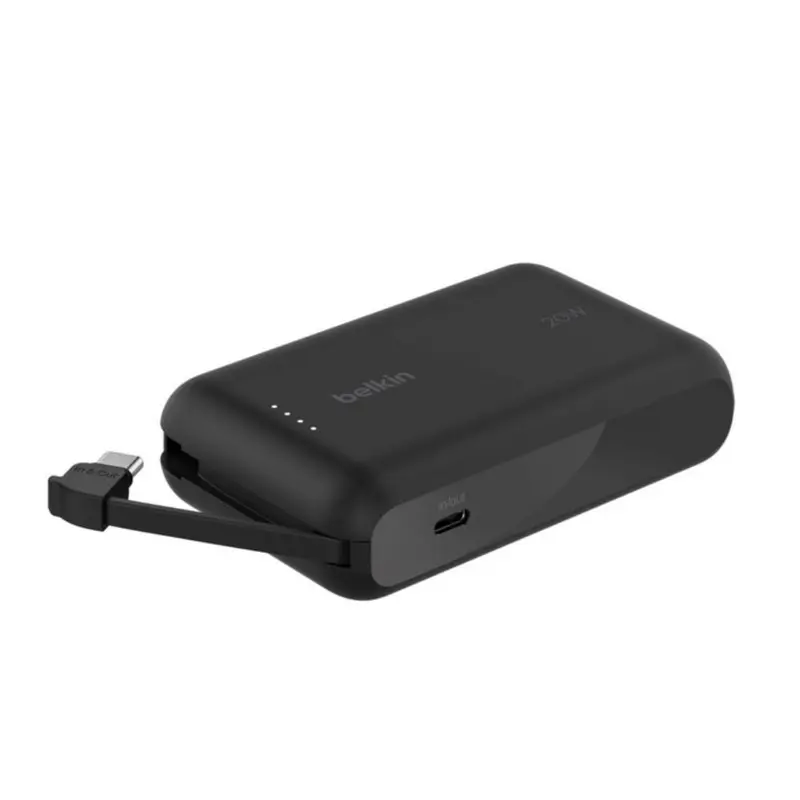Belkin 10000mAh 自帶線行動電源【黑】  BPB021FQBK